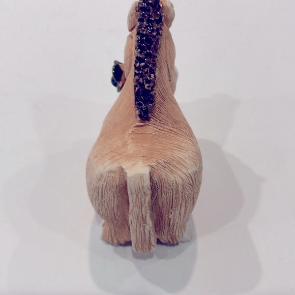 Unique Artesania Rinconada  Miniature Horse with Green Flower #03 Figurine - Picture 6 of 7